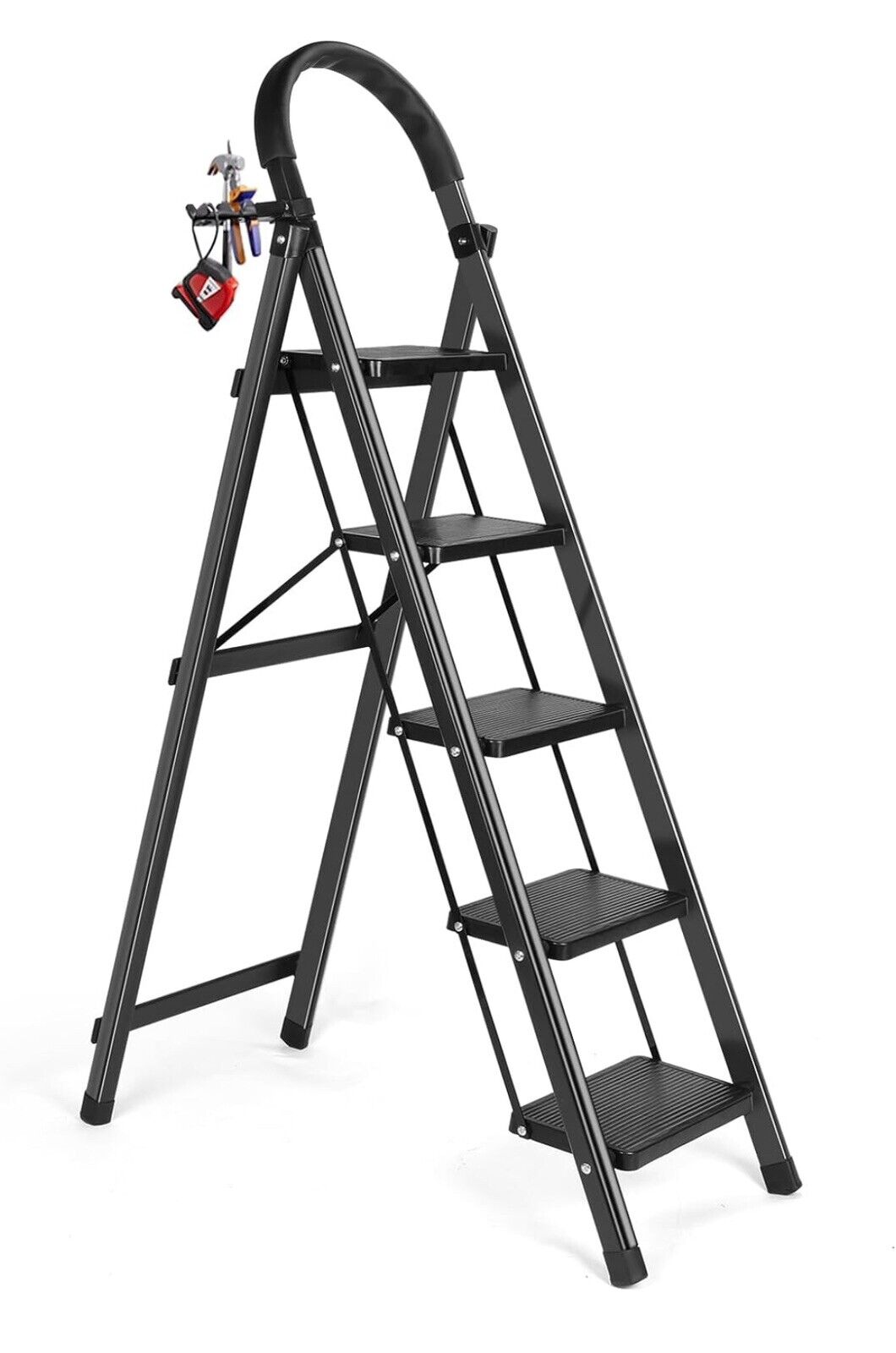 4 Step Ladder Durable , Folding Step  300lbs