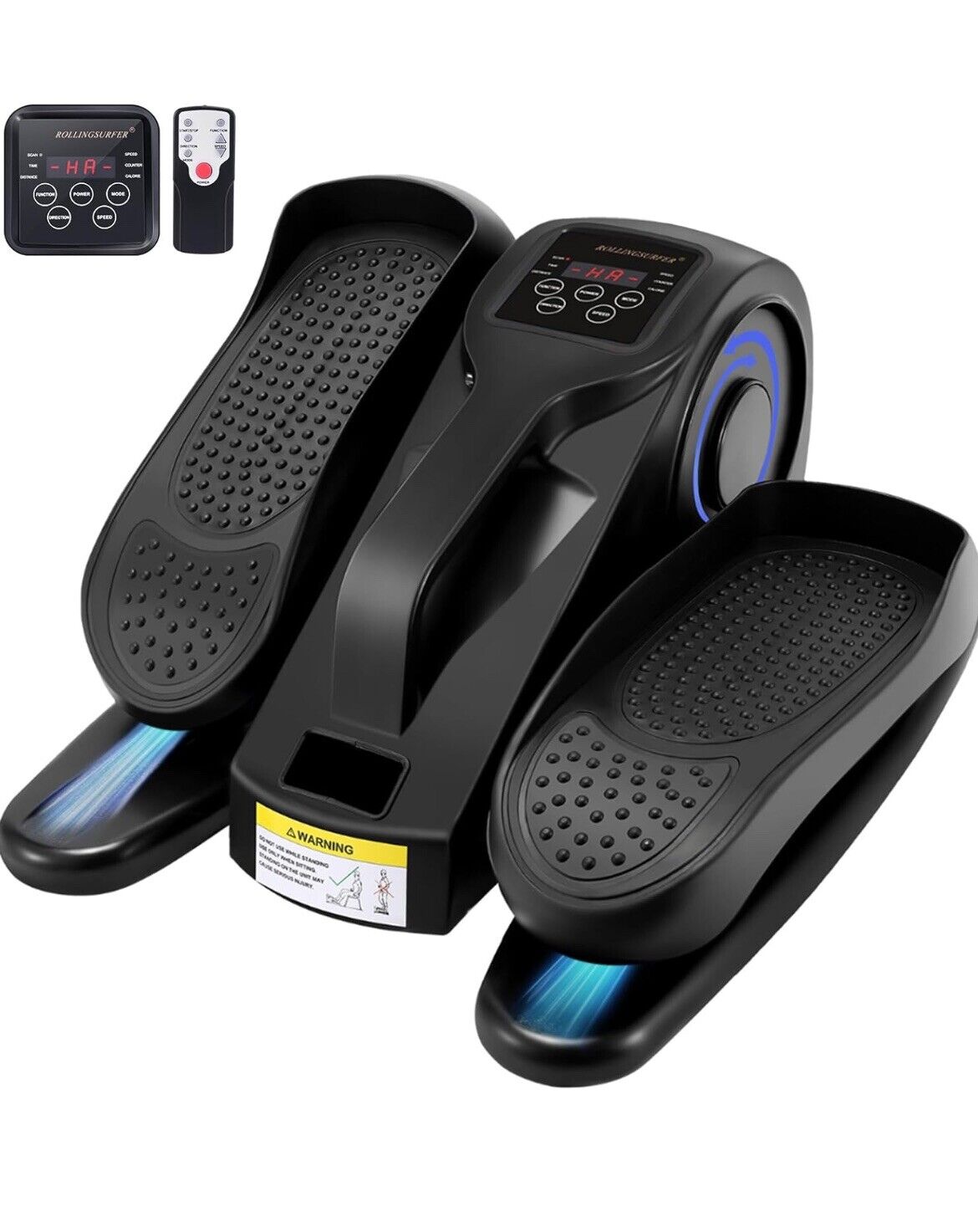 Under Desk Elliptical Machine, Adjustable Speeds Trainer with Remote Control,