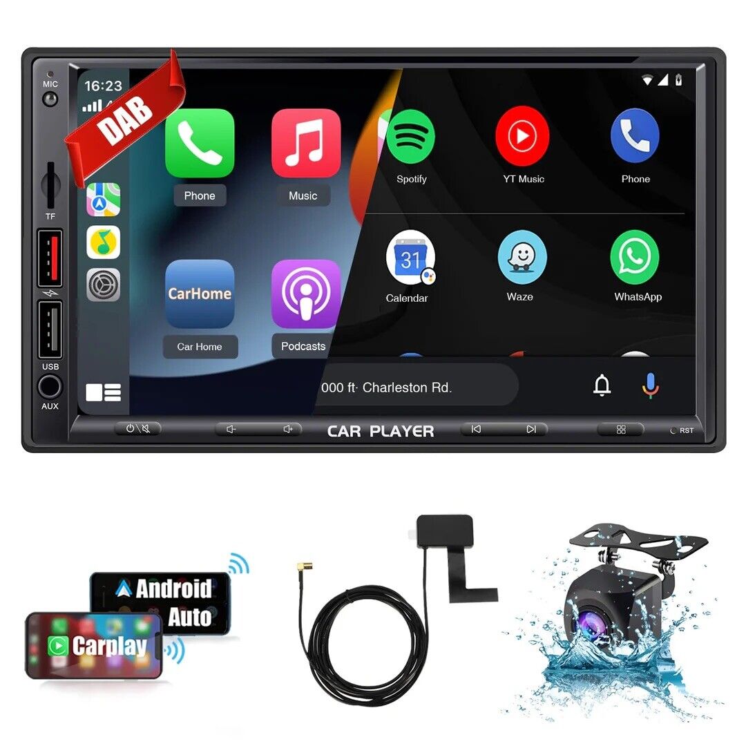 Android 12 Car Stereo Radio 7" Double 2 Din Apple CarPlay GPS Navi WiFi DAB+ RDS