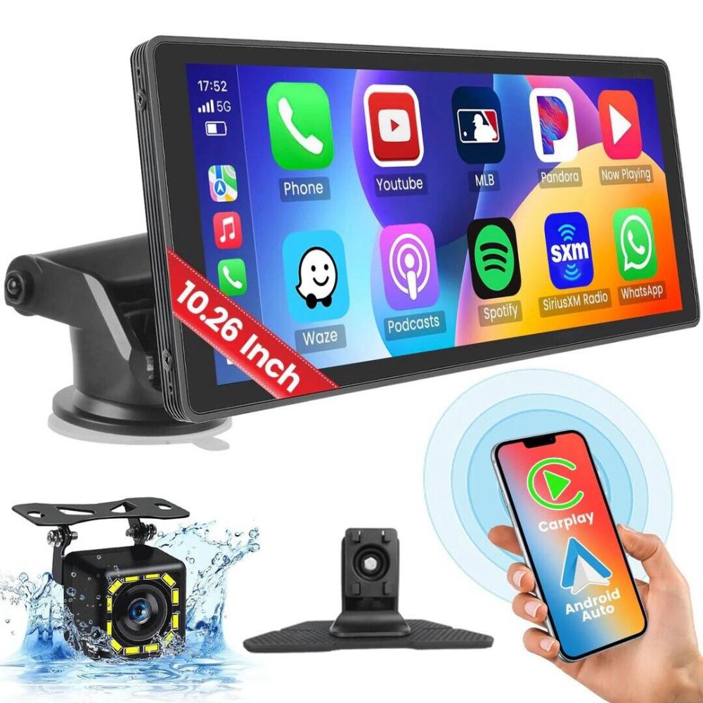 Portable Apple Car Play & Android Auto 10.26" Touch Screen 2.5K Car Stereo Radio