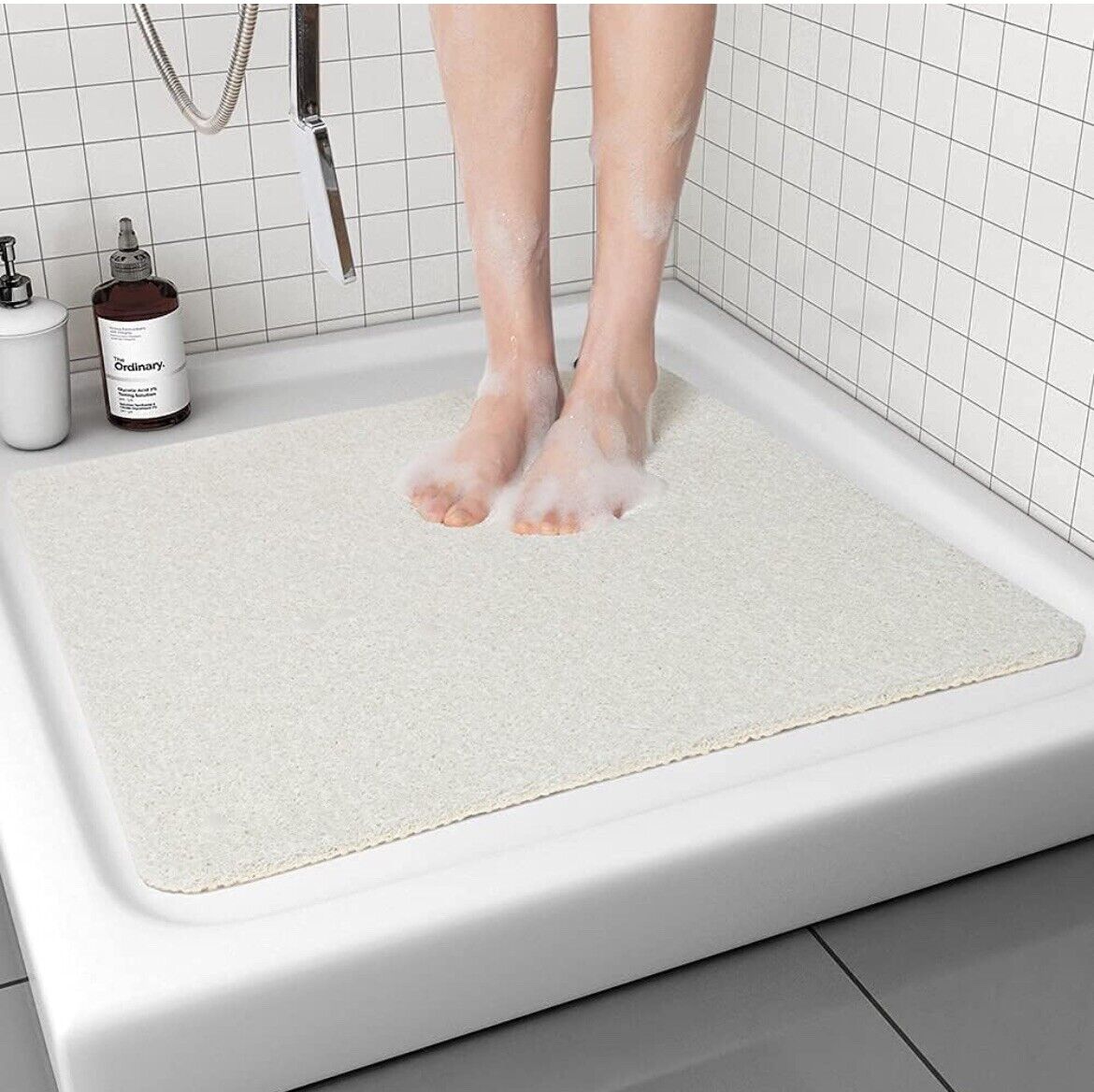 Bingobang Bath Mats Non Slip,Shower Mat Rubber 60x60cm,Extra Soft  Anti-Mould