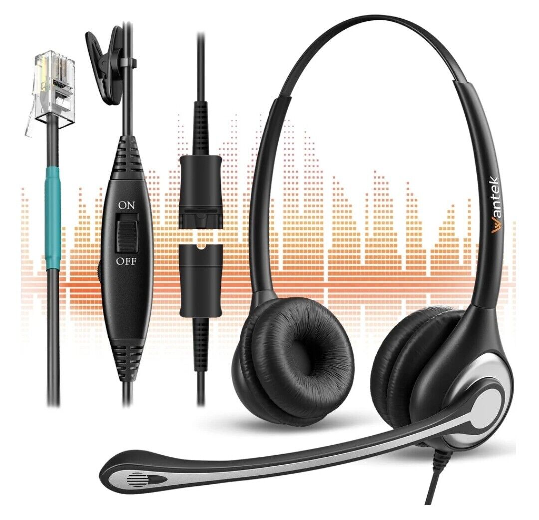 Wantek Headset Quick Disconnect with Microphone Noise Canceling 600QS1
