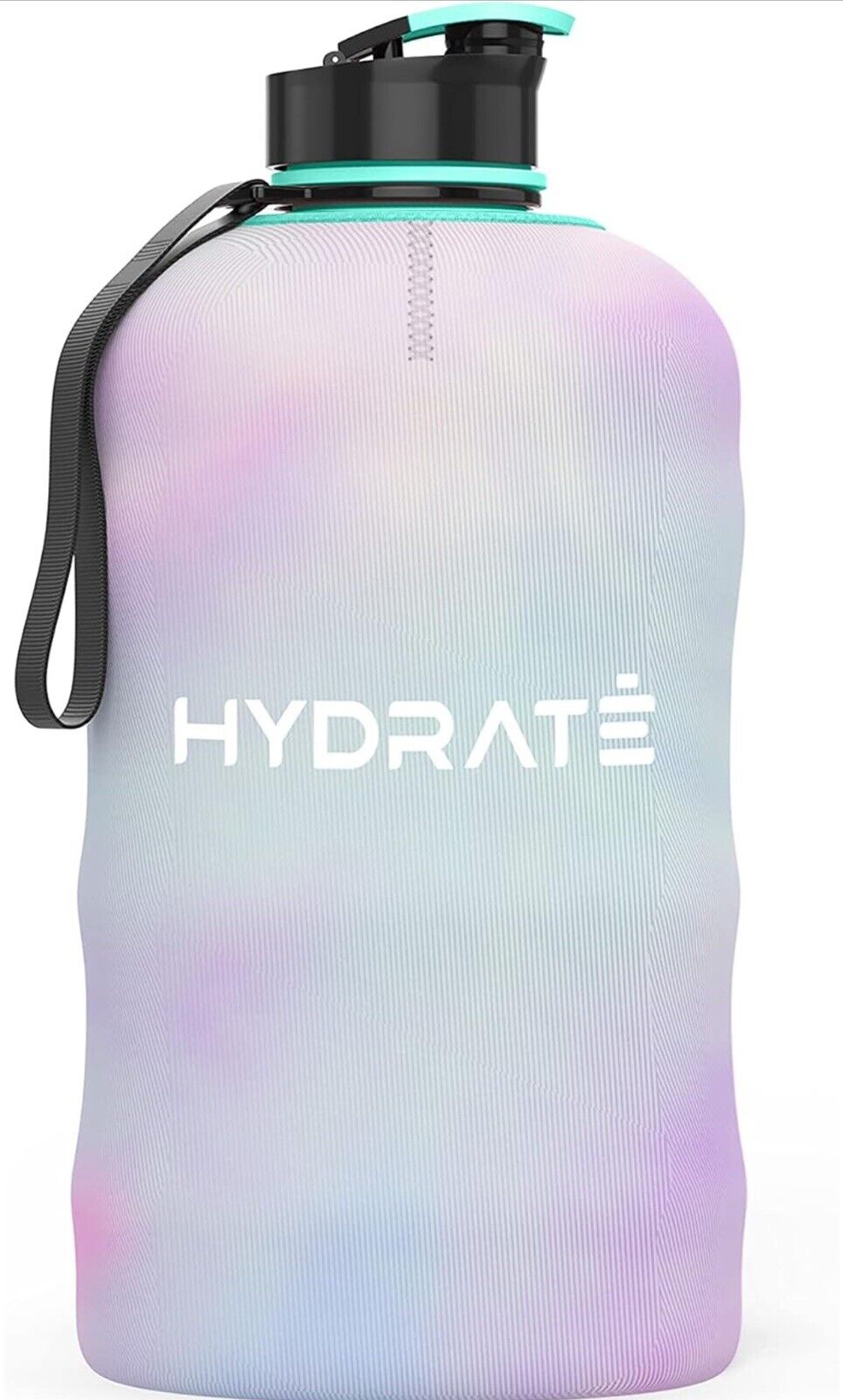Hydrate Neoprene Protectiv Sleeve  Bottle Jug Gym Carrier Cotton Candy NEW 2.2L