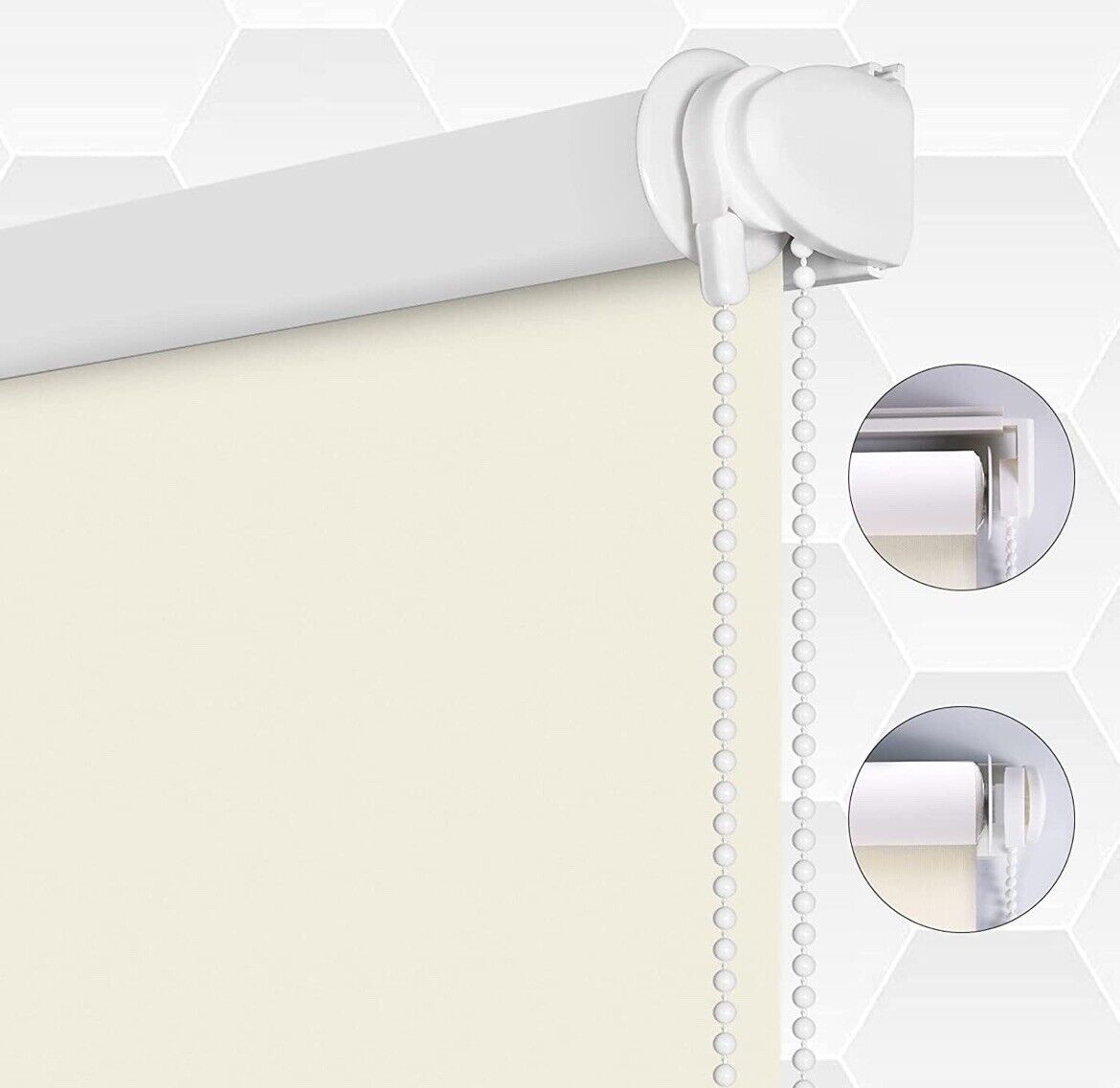 SMONTER 100% Blackout Waterproof Fabric Window Roller Shades Blind, Thermal