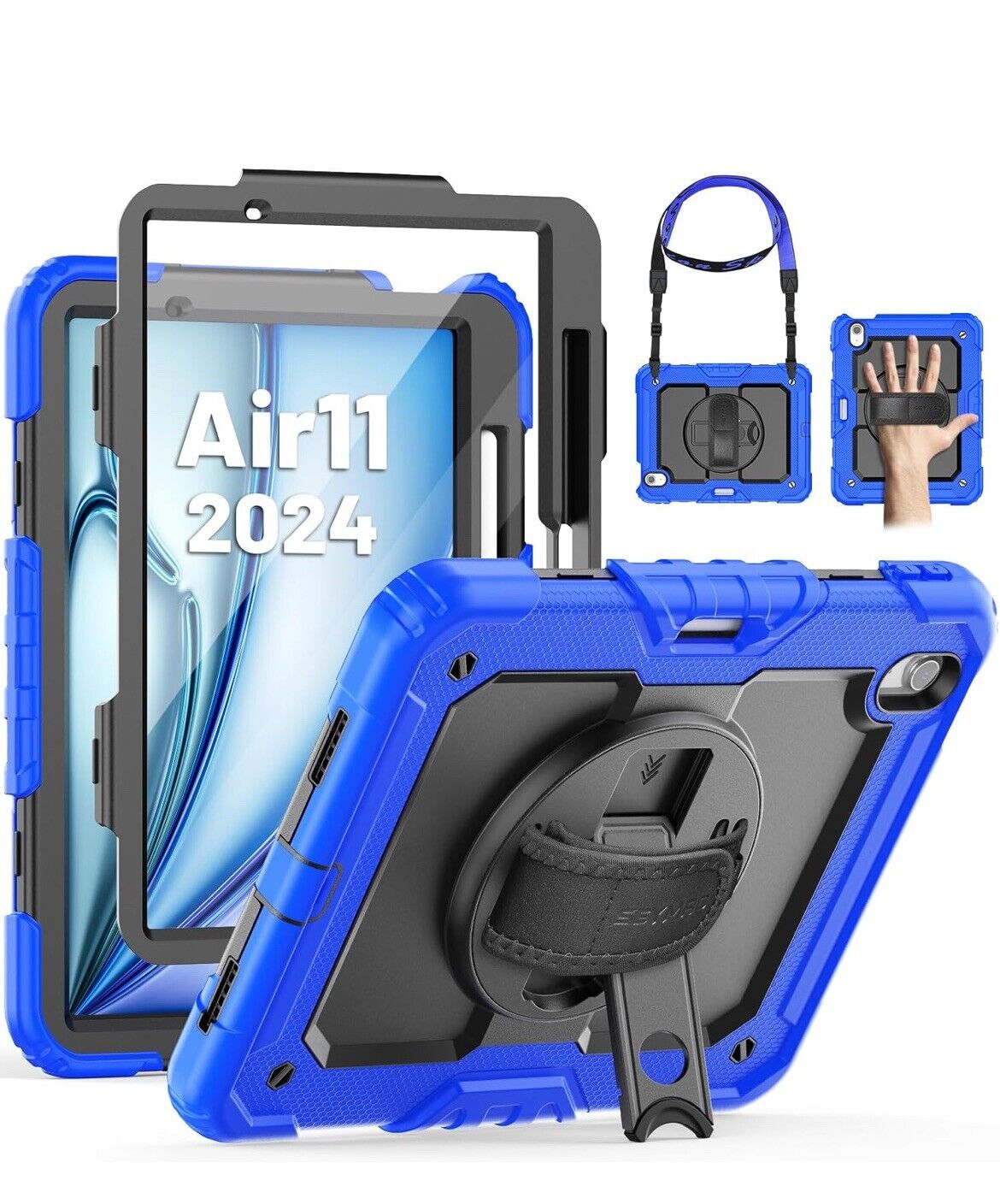 Case for iPad Air 11 Inch 2024 (M2)/ Air 6th Generation Case 11'' Pencil Holder