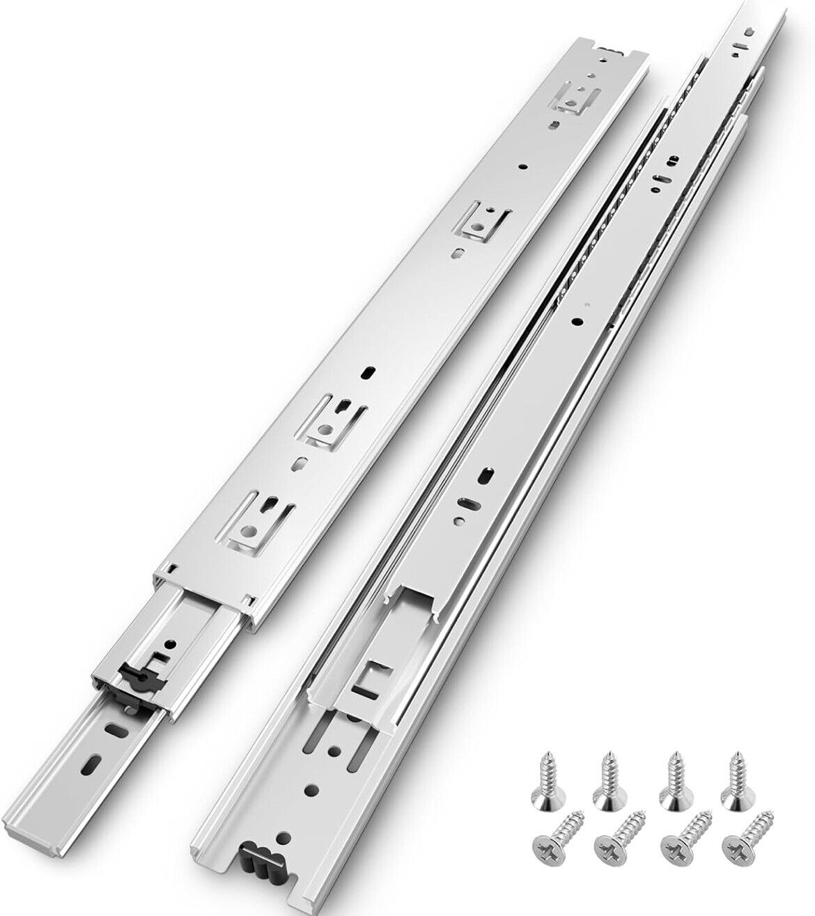 1 Pair 16” Drawer Runners Cabinet Drawer Slides 400mm  45kg Load Capacity Heavy