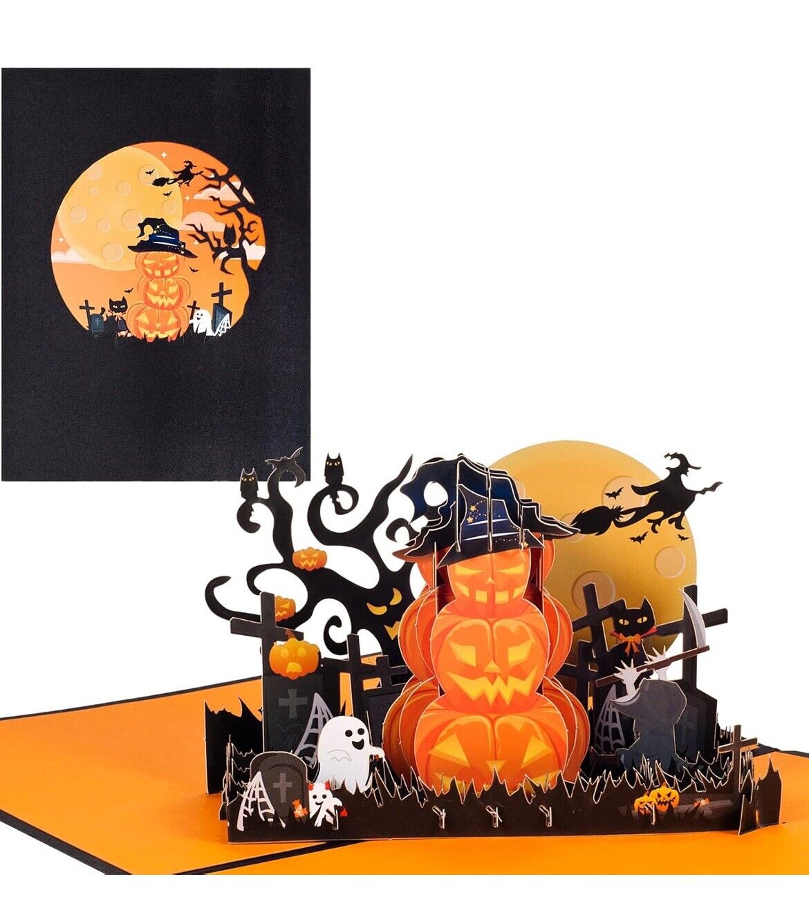 Halloween Pop up Card - 3D Greeting Card, Happy Halloween Card, Pumpkin Card,Pop