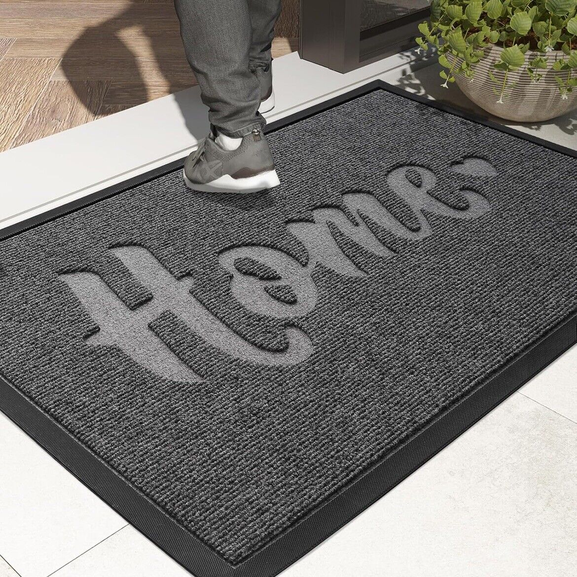“Home” Outdoor Door Mat, Dirt Trapper Outside Non-slip Front 90x150cm RRP £70