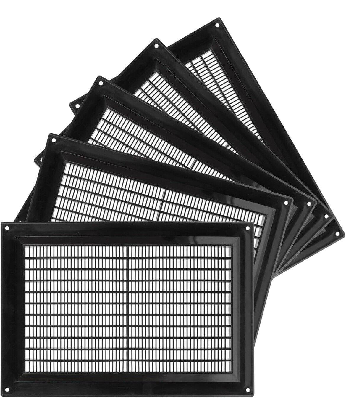 5x Air Vent Grille 250mm x 170mm Flat Louvre Duct Ventilation Cover 10” X 7”