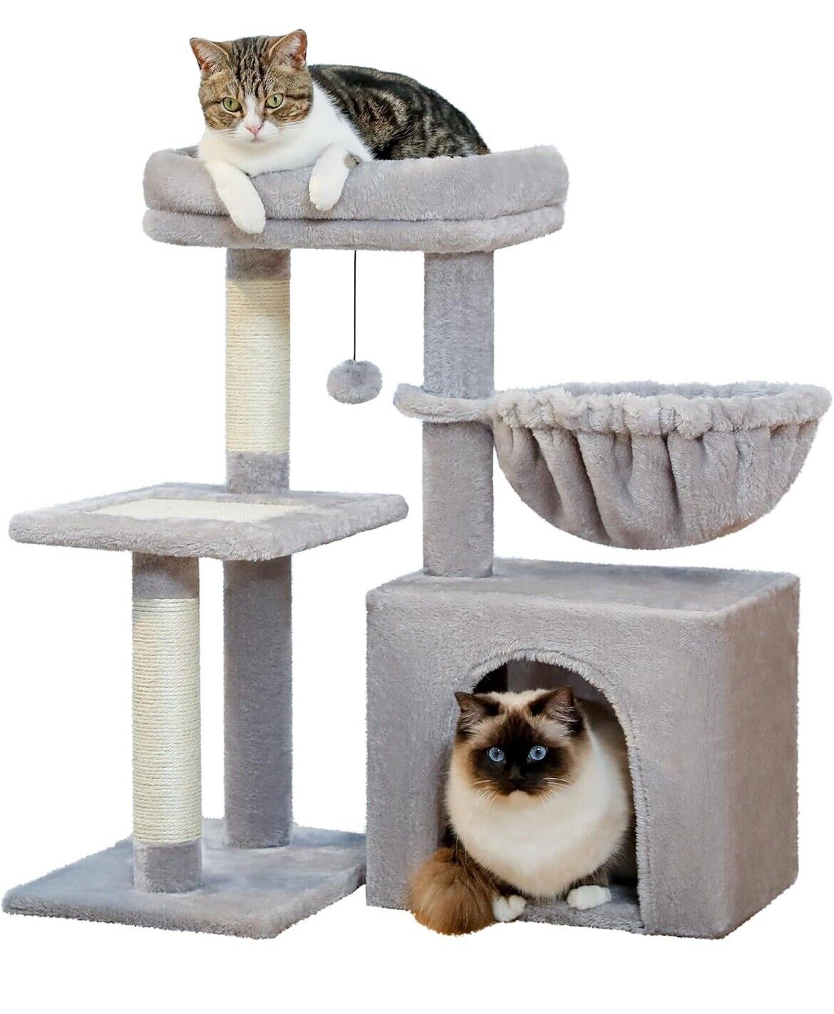 PAWZ Road Small Cat Tree, 73cm Cat Tower for Indoor Cats, 2 Styles Cat Activity