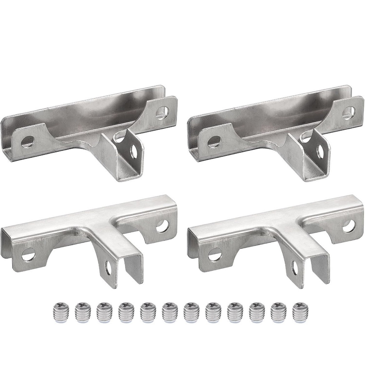 Glass Fixing Clip, 4pcs for 10-12mm 304 Stainless Steel T-shaped Glass Bracket