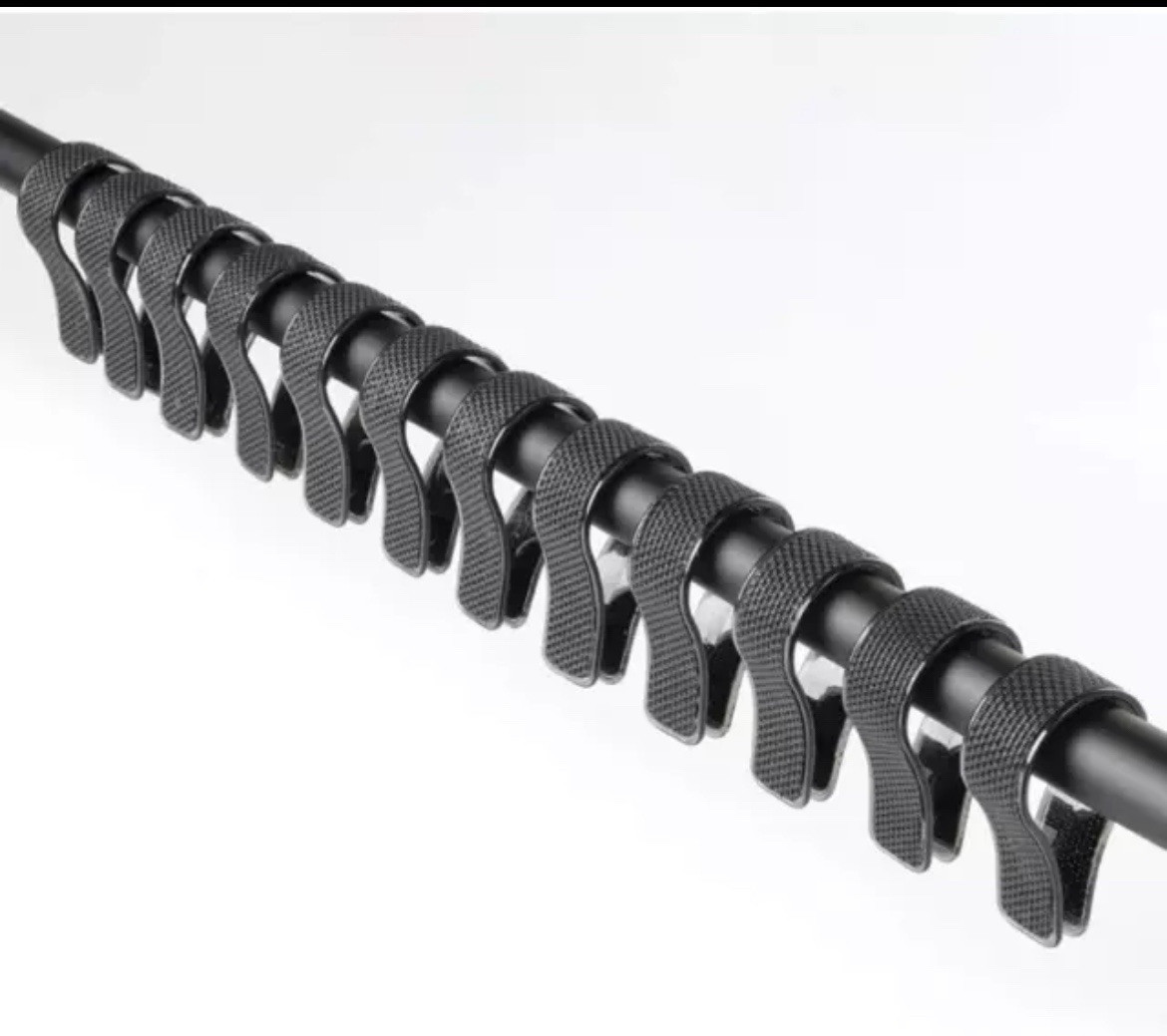 12 Pack Snap lock Shower Curtain pole Hooks Hangers Clips Rod System Easy glide
