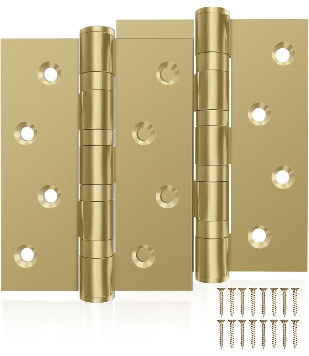 AOLISHENG Door Hinges 4 inch 100mm Heavy Duty Ball Bearing Stainless Steel Chro