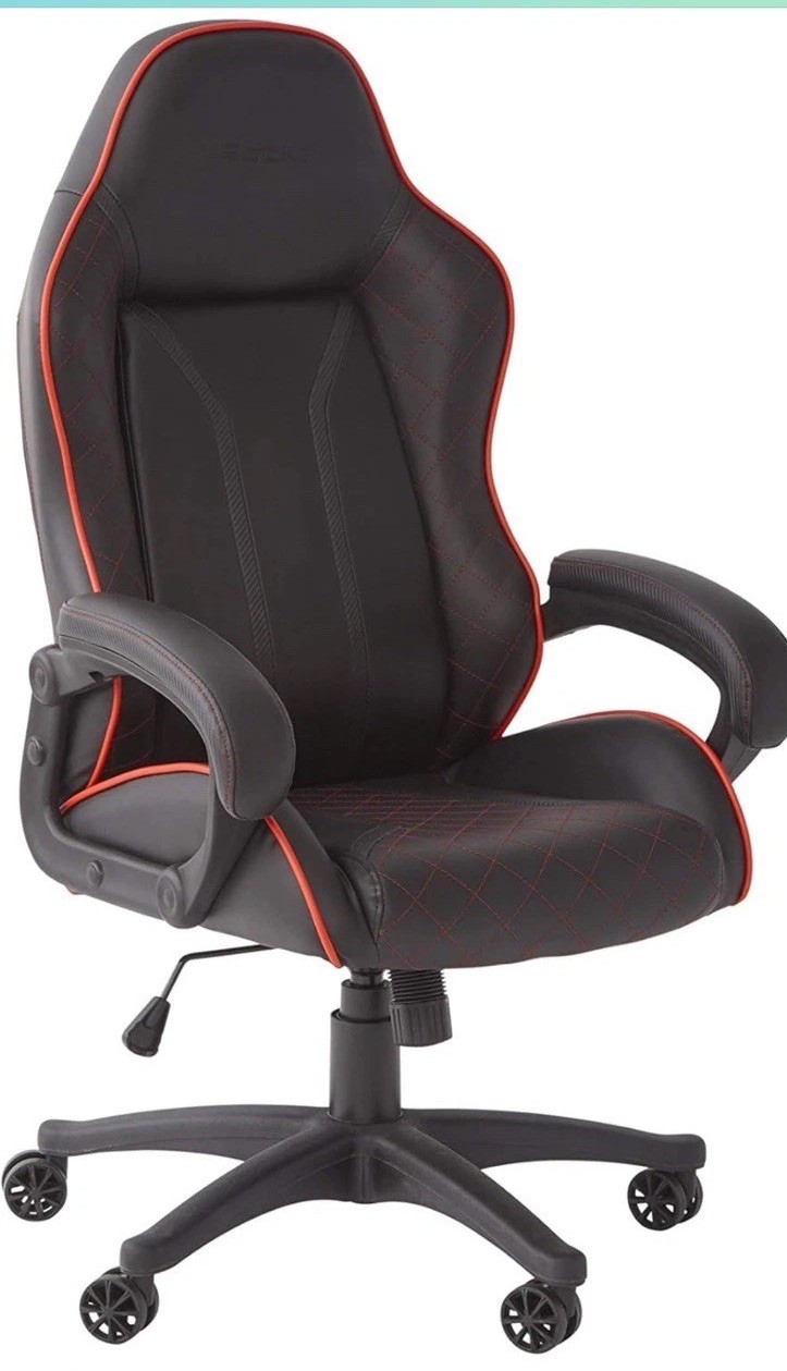 X-Rocker Maelstrom Gaming Chair, Height Adjustable Faux Leather Black UK Deliver