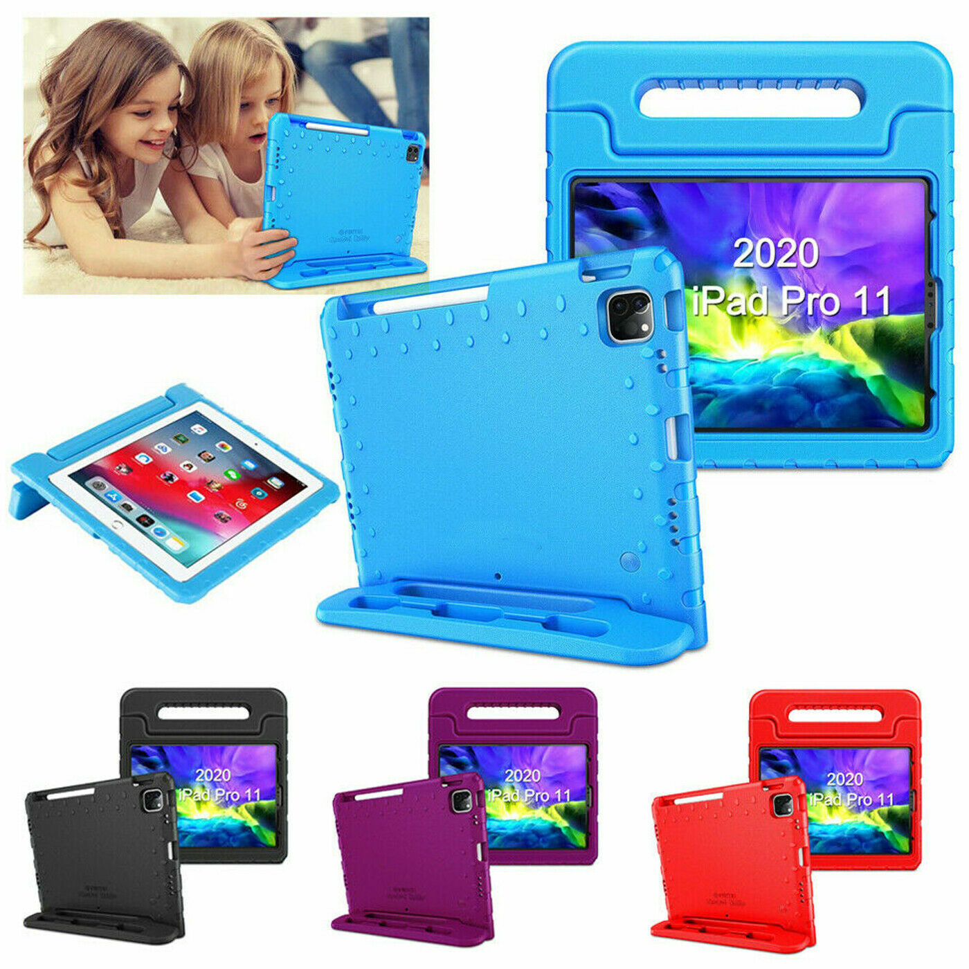 Kids Case For iPad Pro 11 (1st Gen) 2018 EVA Foam Shockproof Handle Tough Cover