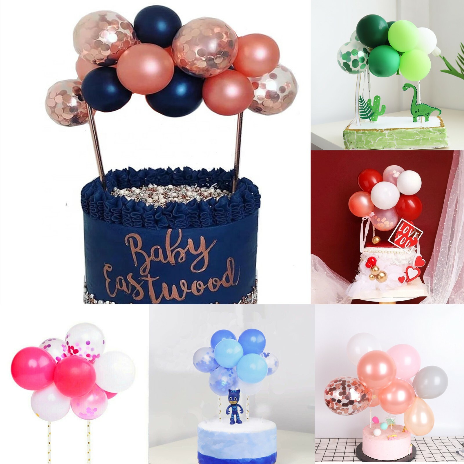 Confetti Balloon Cake Topper Garland Arch Birthday Baby Shower Bride Wedding UK