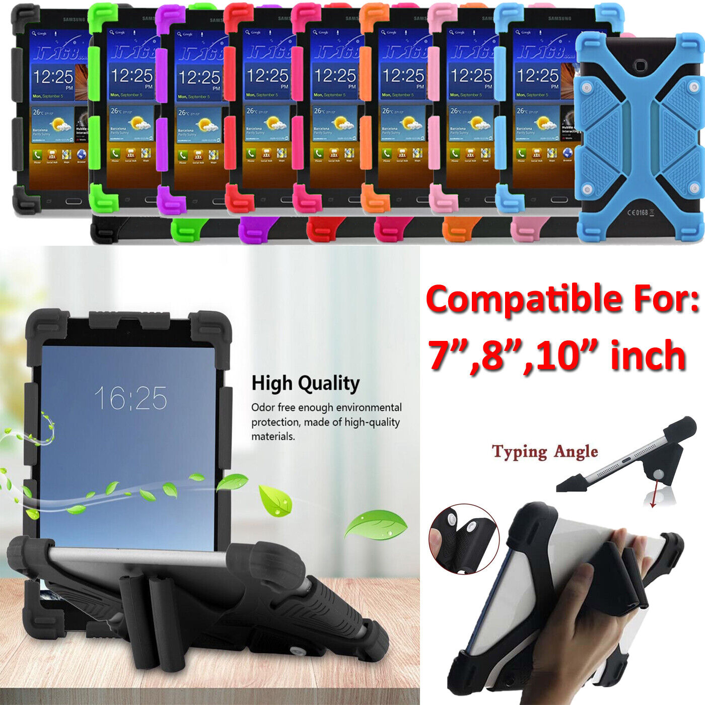 Kids Case For Universal 7'' 8'' 10.1'' Inch Tablets Protective PC Silicone Cover