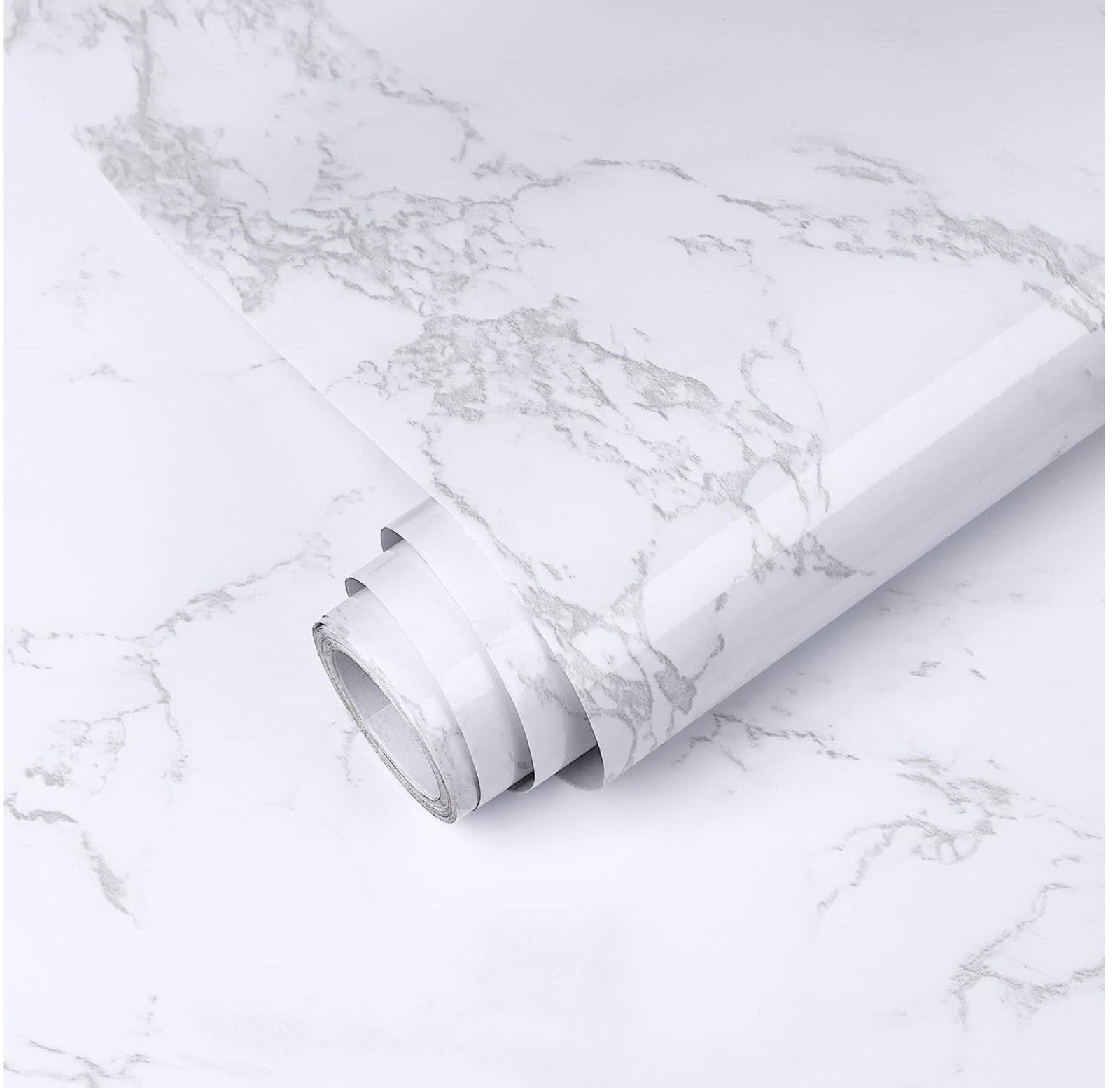 Marble Sticky Back Plastic Granite Grey/White Self Adhesive Wallpaper 90x600mm