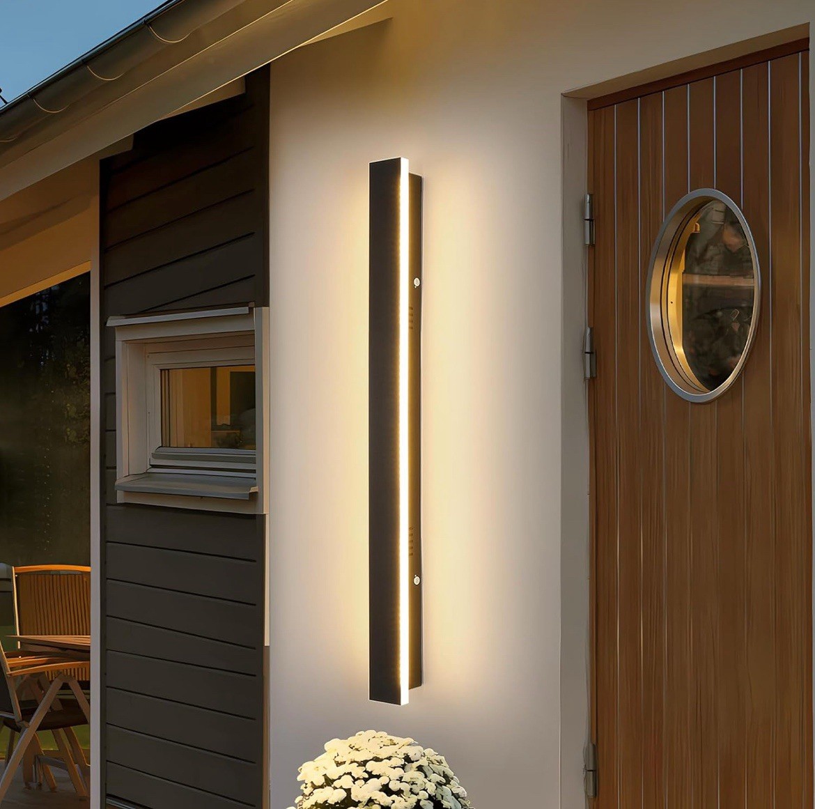 Mikeru 120cm Outdoor LED Wall Light, 42W Fence 120CM, 3 Color Light