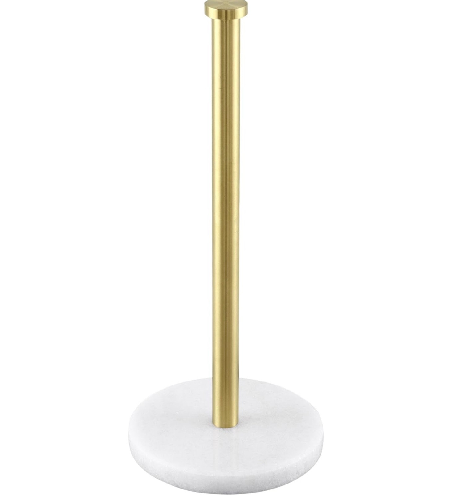 KES BRUSHED Gold Stainless Steel Kitchen Roll Paper Towel Holder Marble Base
