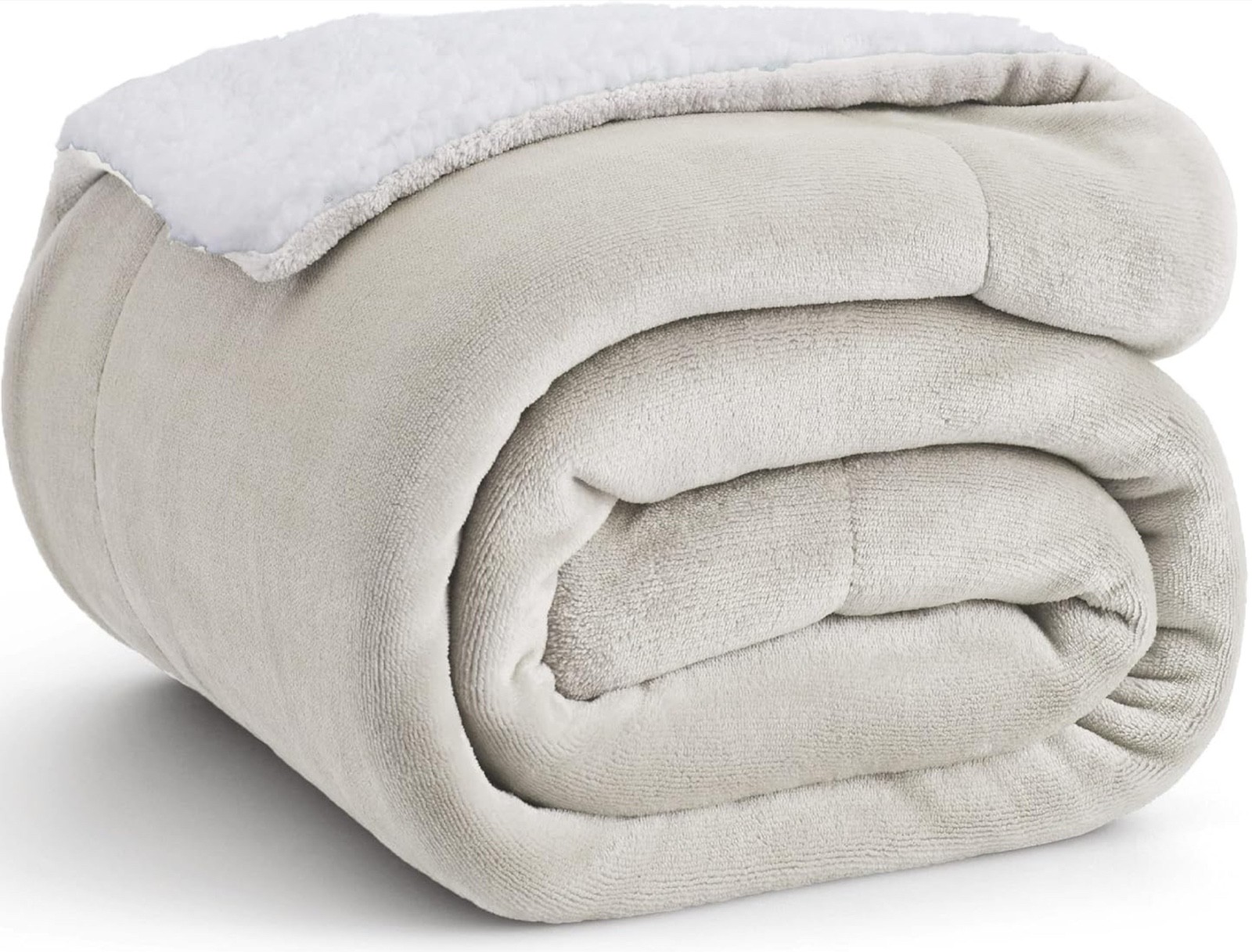 Sherpa Fleece Throw Blanket - Fluffy Microfiber Solid Blankets for Bed and Couch