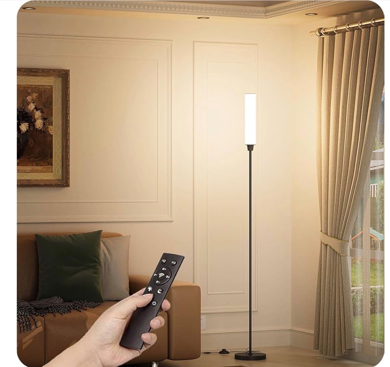 Dimmable Floor lamp with Remote Control,Floor Lamp for Bedroom Living Room Offi