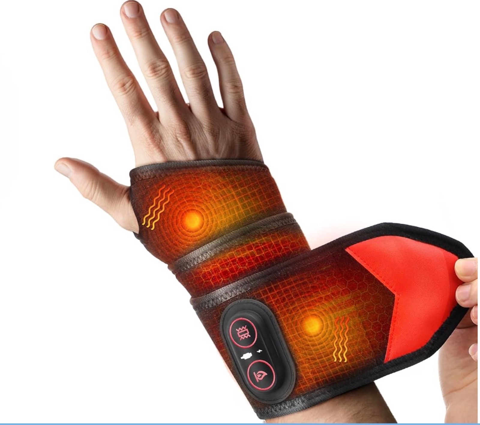 Cordless Arm Heating Pad, Heated Wrist Brace, Pad for Black+orange