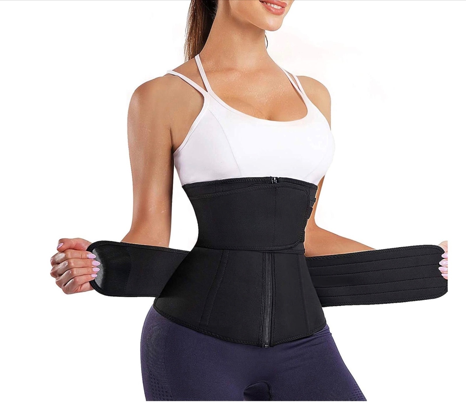 Gotoly Women Waist Trainer Corset Neoprene Sweat Sauna Vest Zipper Tummy Control